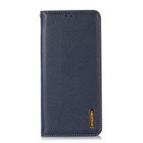 For Xiaomi Redmi Note 11 Pro 4G / 5G Global KHAZNEH Nappa Top Layer Cowhide Leather Phone Case(Blue)