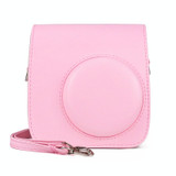 Retro Full Body PU Leather Case Camera  Bag with Strap for FUJIFILM instax mini 7+ (Pink)