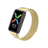 For OPPO Watch Free NFC Milan Magnetic Metal Watch Band(Gold)