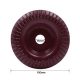 Woodworking Sanding Plastic Stab Discs Hard Round Grinding Wheels For Angle Grinders, Specification: 100mm Wine Red Curved