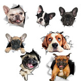 Personality Puppy 3D Car Stickers Waterproof Car Body Block Scratches Simulation Stickers(Harpi Dog)