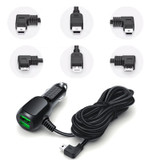 JY-1904 Car Charger Fast Charging Step-Down Line Android Micro USB Straight(Double Drive)