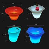 ES-IC014 Waterproof LED Luminous Ice Bucket For Bars, US Plug, Size: 30x30x16cm