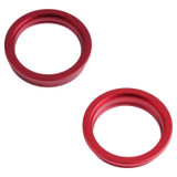 2 PCS Rear Camera Glass Lens Metal Outside Protector Hoop Ring for iPhone 13 mini(Red)