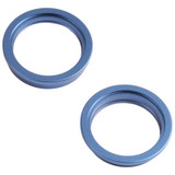 2 PCS Rear Camera Glass Lens Metal Outside Protector Hoop Ring for iPhone 13 mini(Blue)