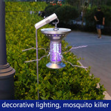 Household Outdoor Solar Light Control Mosquito Lamp(Silver)