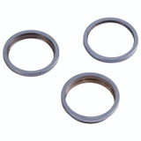 3 PCS Rear Camera Glass Lens Metal Outside Protector Hoop Ring for iPhone 13 Pro Max(Blue)