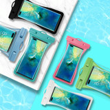Small Waist Floating Airbag Mobile Phone Waterproof Bag TPU Mobile Phone Waterproof Bag(Pink)