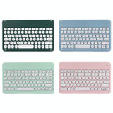 X4 Universal Round Keys Panel Spray Color Bluetooth Keyboard(Black + White)