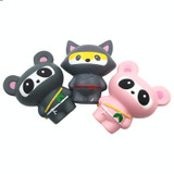 2 PCS TTPU1054 Cute Cartoon Animal Slow Rebound Decompression Toy(Panda Pink)