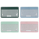 X4 Universal Round Keys Panel Spray Color Bluetooth Keyboard(Light Blue)