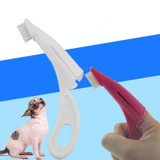 4 PCS Pet Finger Toothbrush Cat And Dog Oral Cleaning Tool Soft Brush(Rose Red)