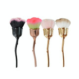 Rose Flower Makeup Brush Loose Powder Brush Beauty Tools(Pink  Hair)