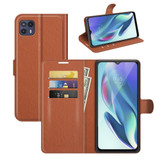 For Motorola Moto G50 5G Litchi Texture Horizontal Flip Protective Case with Holder & Card Slots & Wallet(Brown)