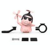 2 PCS SMCP23564 Motorcycle Modified Pull-Up Pig Helmet Decoration Accessories(Pink Ordinary)