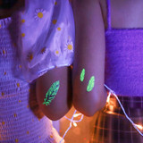 10 PCS Waterproof Luminous Tattoo Stickers Gradient Temporary Tattoo Stickers(Ei-132)