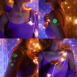 10 PCS Waterproof Luminous Tattoo Stickers Gradient Temporary Tattoo Stickers(Ei-138)
