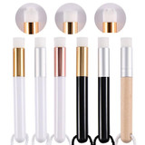 6 PCS Soft Hair Nasal Washing Brush To Remove Blackheads And Deep Cleansing Nose Pore Shrinkage Cleaning Brush, Exterior color: Flat Head White Gold