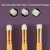 6 PCS Soft Hair Nasal Washing Brush To Remove Blackheads And Deep Cleansing Nose Pore Shrinkage Cleaning Brush, Exterior color: Flat Head Black Gold 