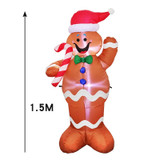 Santa Claus Christmas Tree Snowman Inflatable LED Luminous Christmas Ornaments, US Plug(QM0301-1.5M)