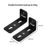Universal Wall Bracket Non-Slip Storage Bracket for Long Strip Speaker(Black)
