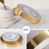 2 PCS Home Decoration Self-Adhesive Ceiling Beauty Sideline Tile Beauty Seam Sticker, Specification: 0.5cmx50m(Brushed Gold)