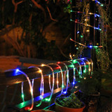 Holiday Party Decoration Tube String Lights LED Garden Decoration Casing Light with Remote Control, Spec: 12m 100 LEDs USB Powered(Color Light)