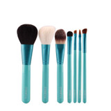 ZOREYA 7-In-1 Portable Bucket Makeup Brush Set For Beginners Makeup Bucket Brush, Exterior color: Green