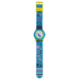 JNEW A369-86336 Children Cartoon Waterproof Time Cognitive Ribbon Watch(Summer Beach)