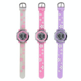 JNEW A380-86195 Children Cartoon Cherry Blossom Waterproof Time Recognition Colorful LED Electronic Watch(Pink)
