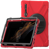 For Samsung Galaxy Tab S8 Ultra X900 Silicone + PC Tablet Protective Case(Red)