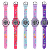 JNEW A86628 Student Cartoon 3D Butterfly Multi-Function Waterproof LED Sports Electronic Watch(Pink)