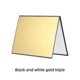 3-in-1 Reflective Board A3 Cardboard Folding Light Diffuser Board (White + Black + Gold)