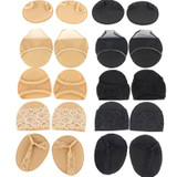 5 Pairs Invisible And Comfortable Sponge Thickened Half Pad Sweat-Absorbent And Breathable Forefoot Pad(People Skin)