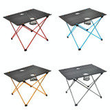 8249 Outdoor Ultra Light Aluminum Folding Table Small Portable Picnic Table(Blue)