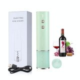 Electric Opener Stainless Steel Mini Red Wine Bottle Opener, Colour: BY266 Brunette Green