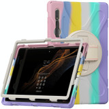 For Samsung Galaxy Tab S8 Ultra X900 Silicone + PC Tablet Protective Case(Colorful Pink)