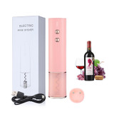 Electric Opener Stainless Steel Mini Red Wine Bottle Opener, Colour: BY266 Pink