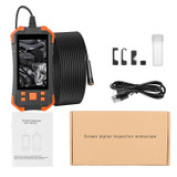 Y20 4.3 inch IPS Color Screen 7.9mm Dual Cameras Waterproof Hard Cable Digital Endoscope, Length:10m(Black Orange)