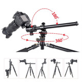 TRIOPO Horizontal Overhead Tripod Heads Multi-directional Central-Axis Lock