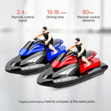 809  2.4G Remote Control Motor Speed Boat High Speed Electric Yacht Model Children Water Toys, Specification Single Battery (Red)