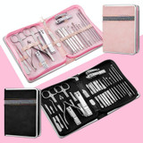 26 In 1  Pink  Nail Clipper Set Manicure Set Stainless Steel Nail Clipper Manicure Tool