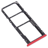 For OPPO Realme C3 RMX2027, RMX2020, RMX2021  SIM Card Tray + SIM Card Tray + Micro SD Card Tray (Red)