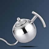 Hand Flush Pot Mocha Coffee Pot Stainless Steel Coffee Pot European Style Stainless Steel Teapot With Strainer, Capacity: 1L(Silver)