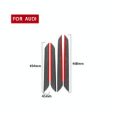 4 PCS / Set Carbon Fiber Car Interior Door Trim Red Edge Decorative Sticker for Audi Q3 2013-2018,Left and Right Drive Universal