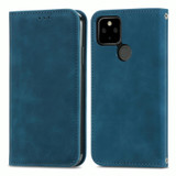 For Google Pixel 5a 5G Retro Skin Feel Business Magnetic Horizontal Flip Leather Case with Holder & Card Slots & Wallet & Photo Frame(Blue)