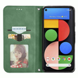 For Google Pixel 5a 5G Retro Skin Feel Business Magnetic Horizontal Flip Leather Case with Holder & Card Slots & Wallet & Photo Frame(Green)