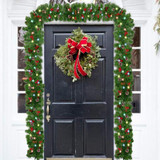 270cm PVC Christmas Decoration Rattan Mall Bar Door Hanging Decoration(With Light)