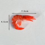 3 PCS Simulation Shrimp Camera Props Children Play House Toys(Big Grilled Shrimp)