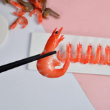 3 PCS Simulation Shrimp Camera Props Children Play House Toys(Big Grilled Shrimp)